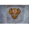 Buffalo Iron on Patch shown on jeans