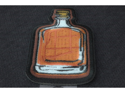 Whiskey Bottle Iron on Patch