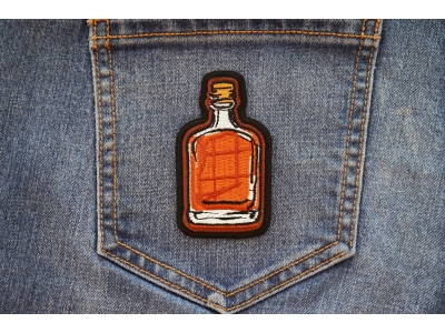 Whiskey Bottle Iron on Patch