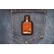 Whiskey Bottle Iron on Patch shown on jeans