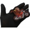 Monkey Biker Patch, Biker Vest Patches, Sew or Iron on Patch shown on hand for size comparison