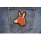 Baby Donkey Iron on Patch shown on jeans