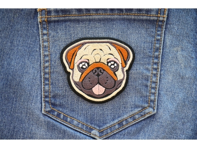 Baby Pug Iron on Patch