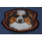 Australian Shepard Dog Iron on Patch diagonal view
