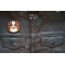 Australian Shepard Dog Iron on Patch shown on leather vest