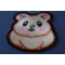 Cute Hamster Iron on Patch diagonal view