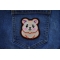 Cute Hamster Iron on Patch shown on jeans
