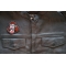 Vicious Ape Iron on Patch shown on leather vest