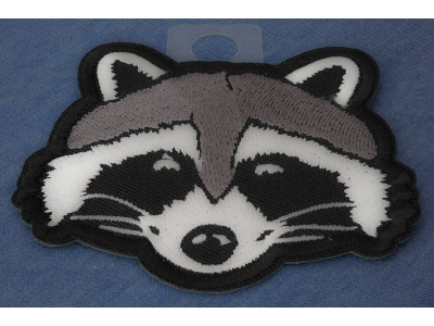 Funny Raccoon Iron on Patch
