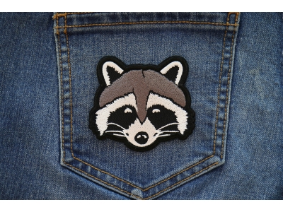 Funny Raccoon Iron on Patch
