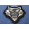 Mean Wolf Iron on Patch diagonal view