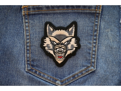 Mean Wolf Iron on Patch
