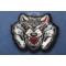 Snarling Wolf Iron on Patch diagonal view