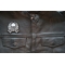 Metal Skull Patch, Biker Skull Patches shown on leather vest