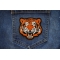 Tiger Iron on Patch shown on jeans