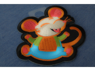Happy Rat Iron on Patch