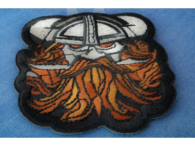 Beard Viking Iron on Patch