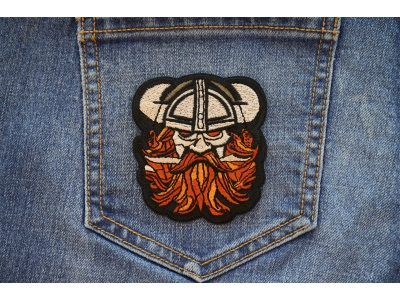 Beard Viking Iron on Patch