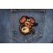 Dirty Rat Iron on Patch shown on jeans