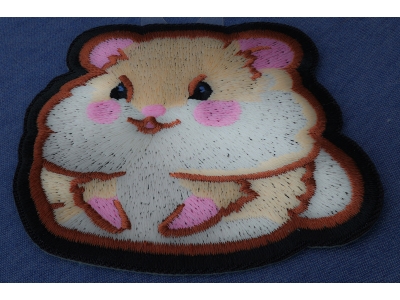 Lady Hamster Iron on Patch
