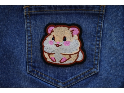 Lady Hamster Iron on Patch
