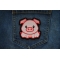 Fat Pig Iron on Patch shown on jeans