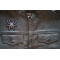 Arachnid Spider Iron on Patch shown on leather vest