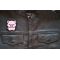 Little Piggy Iron on Patch shown on leather vest