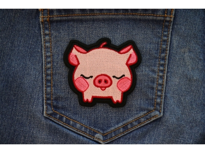 Kiss Me Piggy Iron on Patch