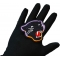 Jaguar Iron on Patch shown on hand for size comparison