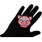 Piglet Iron on Patch shown on hand for size comparison