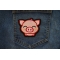 Piglet Iron on Patch shown on jeans