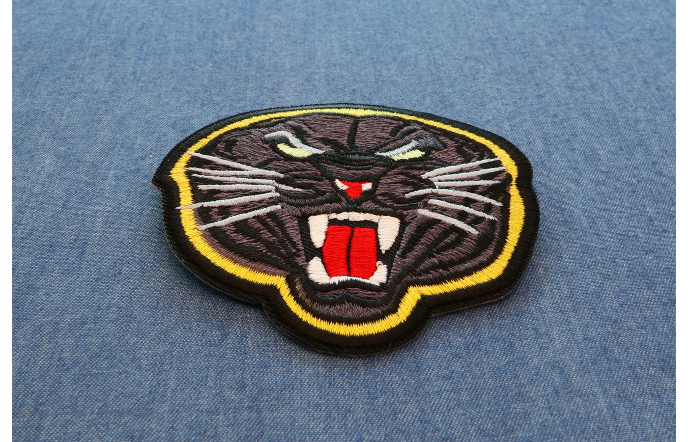 Black Jaguar Iron on Patch by Ivamis Patches