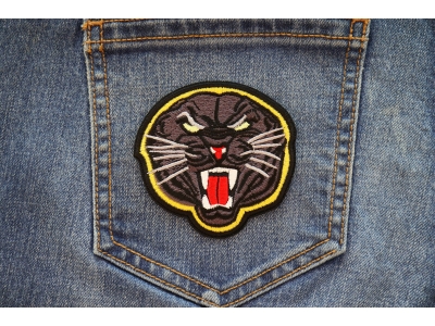 Black Jaguar Iron on Patch