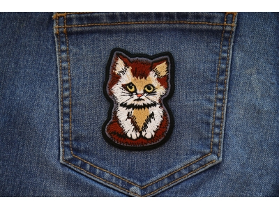 Sad Kitty Cat Iron on Patch