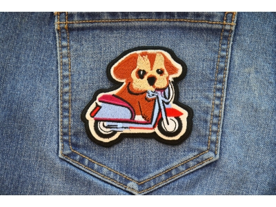 Biker Dog Iron on Patch