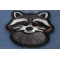 Cheeky Raccoon Iron on Patch diagonal view