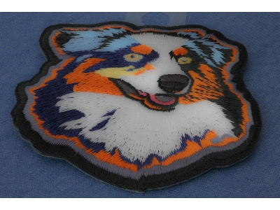 Proud Australian Shepherd Dog Iron on Patch