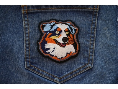 Proud Australian Shepherd Dog Iron on Patch