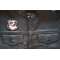 Proud Australian Shepherd Dog Iron on Patch shown on leather vest