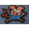 Nerdy Rat Iron on Patch diagonal view