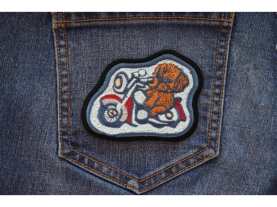 Doggy Biker Iron on Patch