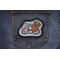 Doggy Biker Patch shown on jeans