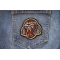 Gorilla Iron on Patch shown on jeans