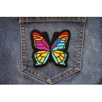 Stained Glass Butterfly Iron on Patch Stained Glass Butterfly Iron on Patch