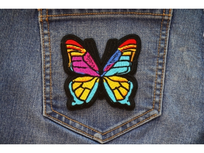 Stained Glass Butterfly Iron on Patch