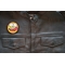 Funny Iron on Patch shown on leather vest