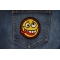 Funny Face Iron on Patch shown on jeans