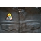 Duck on Board Bike Patch, Biker Vest Patches, Sew or Iron on Patch shown on leather vest