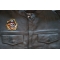 Pirate Skull Patch, Skull Patches shown on leather vest